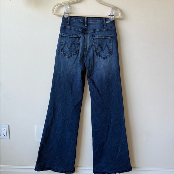 MOTHER Blue Flare Wide Leg Jeans - Picture 2 of 4